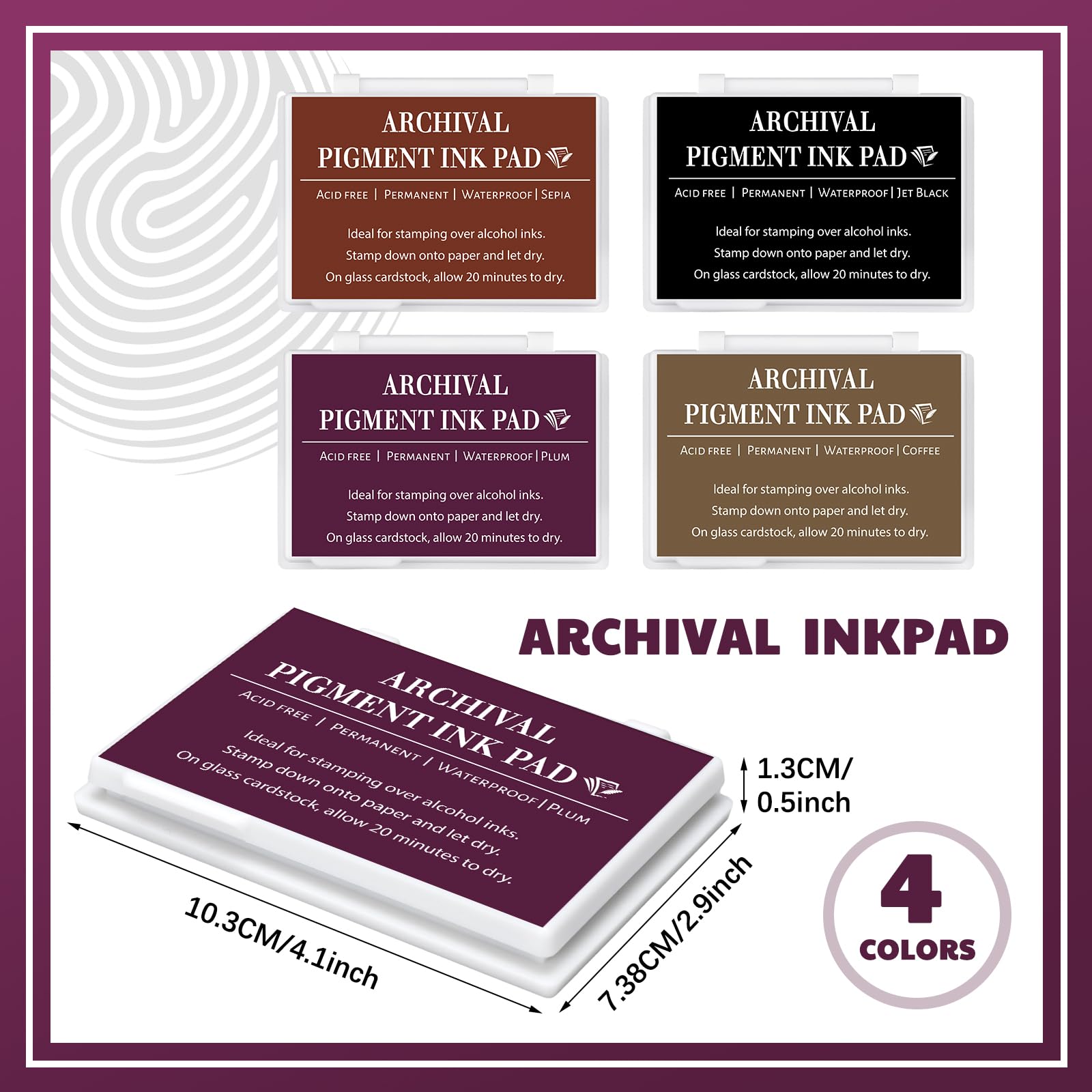 MotiMind Ink Pads - 4 Archival Pigment Sets -2
