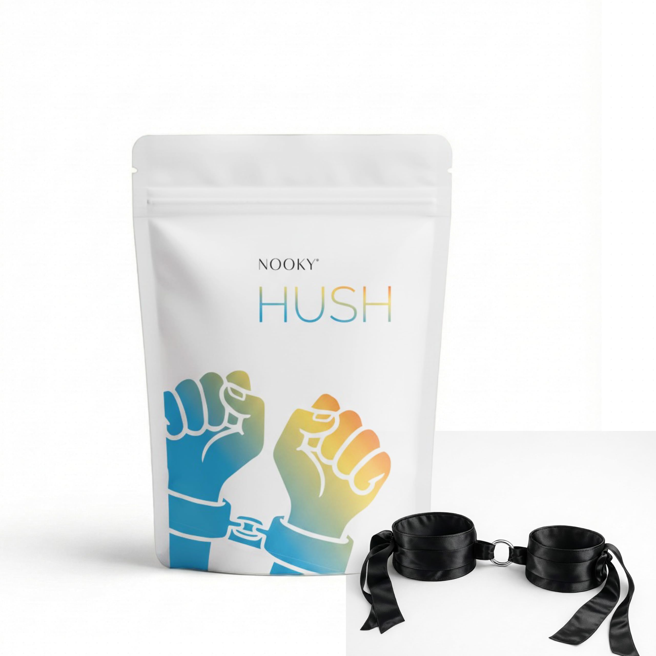 Nooky Soft Satin Wrist Cuffs | Adjustable Comfortable Accessory with Gentle Inner Lining | Stylish Roleplay Addition for Special Moments | Black-image-27