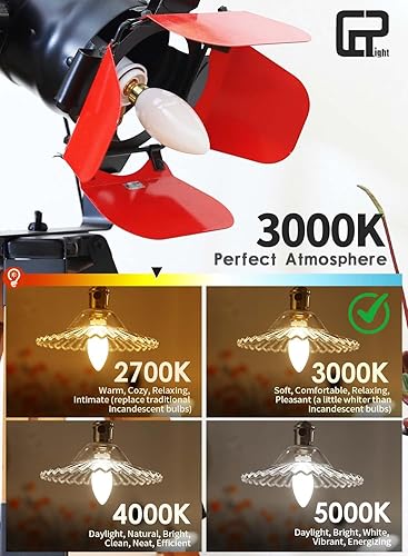 Miniatura 4 de CRLight Bombilla LED de candelabro LED regulable de 6 W 3000 K, color blanco suave, equivalente a 600 lúmenes, bombillas LED E12, lámpara de vela