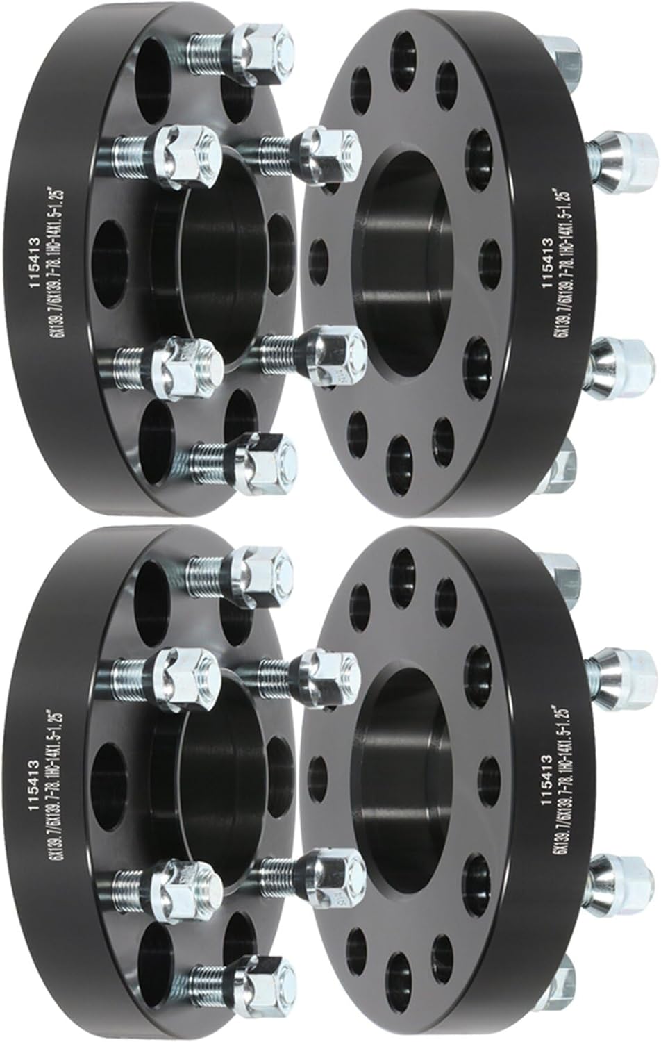 ECCPP 4PCS 6 Lug 1.25 inch Hubcentric Wheel Spacers 6x5.5 to 6x5.5 6x139.7mm fit for 1999-2021 for GMC Sierra 1500 1999-2022 for Chevrolet Silverado 1500 2001-2021 for Chevrolet Tahoe