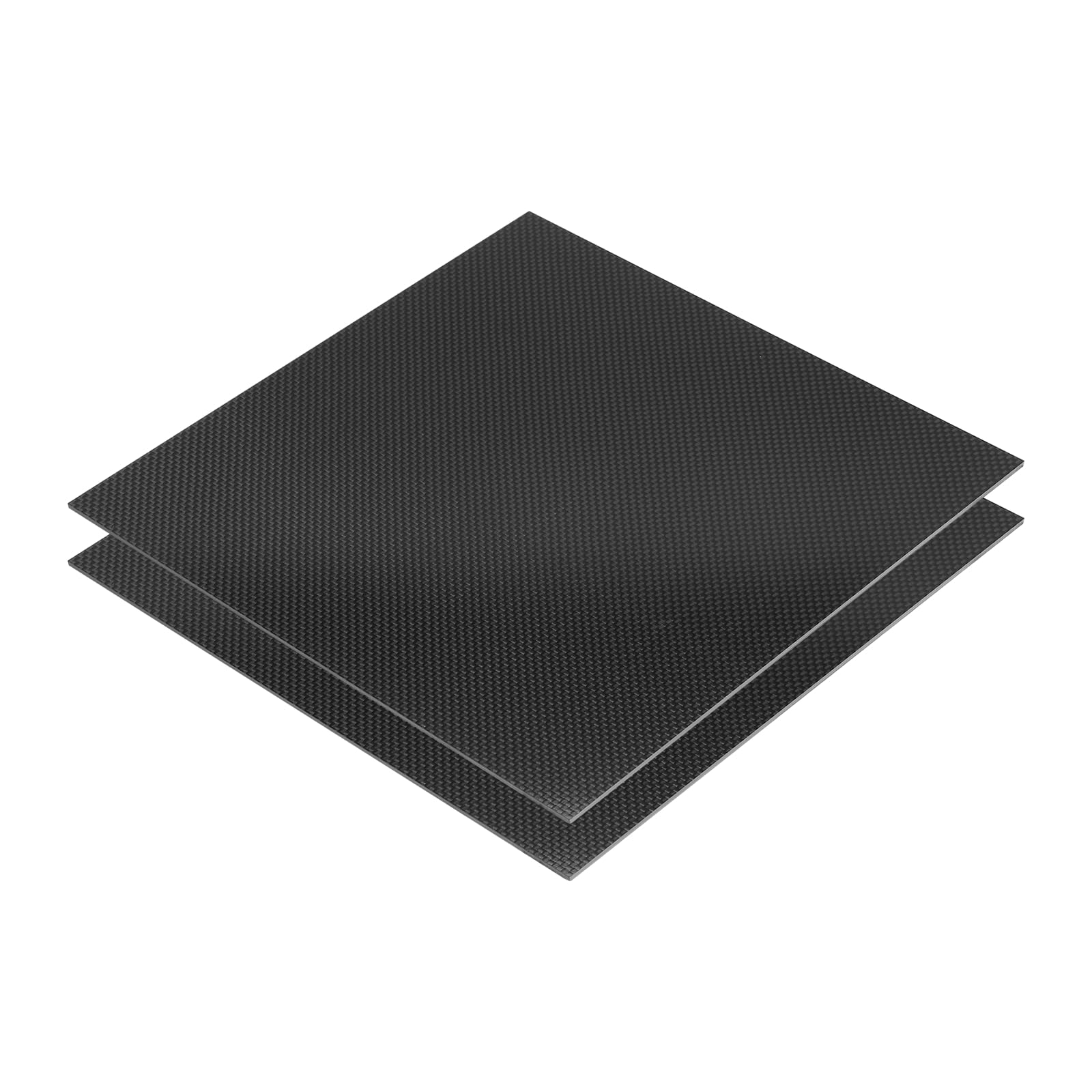 QUARKZMAN 2pcs Placa De Fibra De Carbono 3K, 240 x 240 x 2.5mm Placa De Fibra De Carbono Flexible Para Aviones RC, Modelos De Coches, Piezas De Automóvil (Liso Brillante)