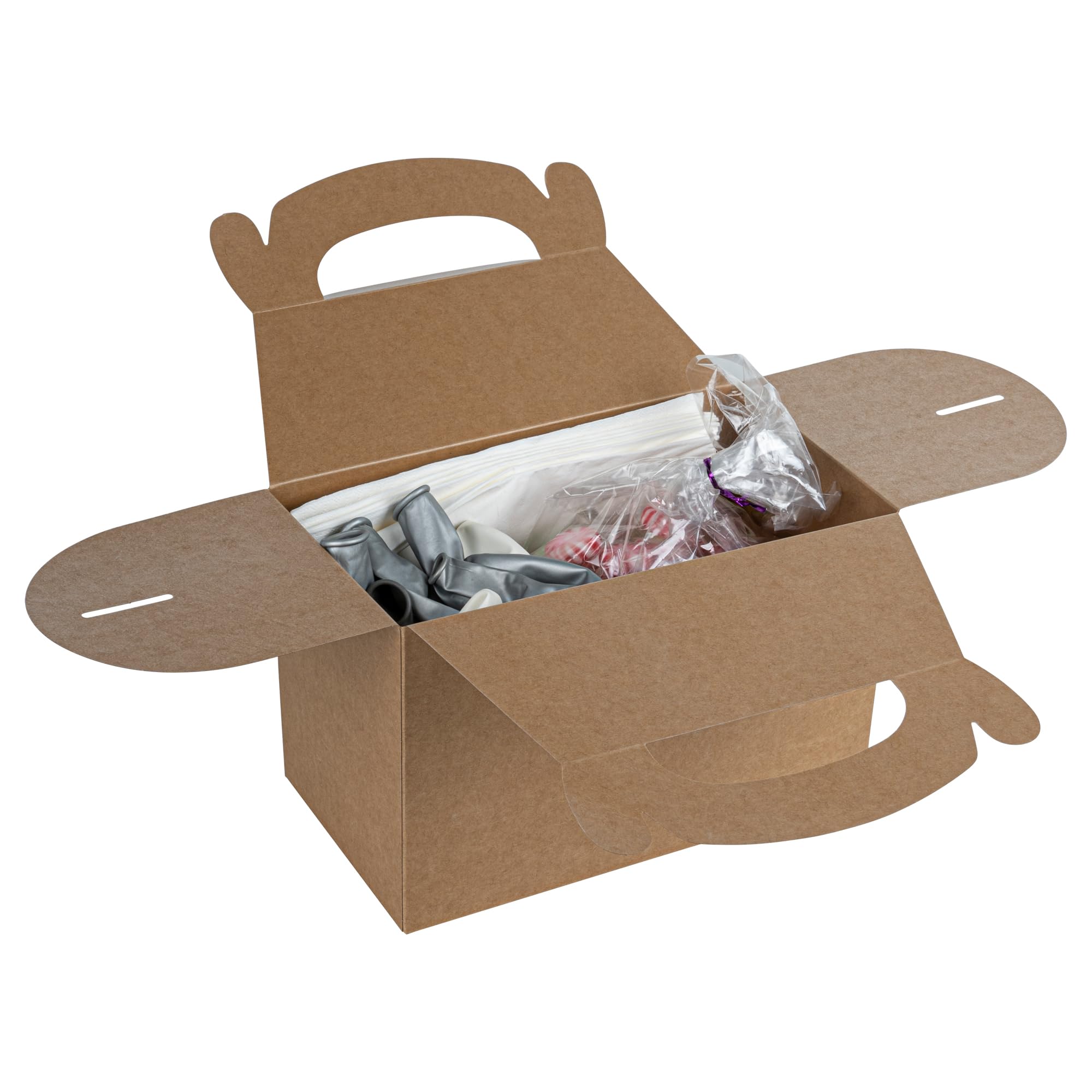 Bio Tek Giebelboxen Aus Kraftpapier – 25 Stabile Geschenkboxen Mit Griff