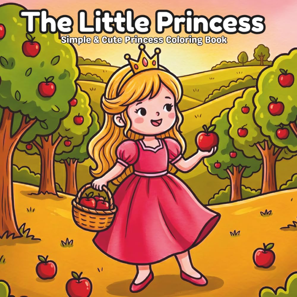 The Little Princess: Simple & Cute Coloring Book For Kids Ages 8 –12