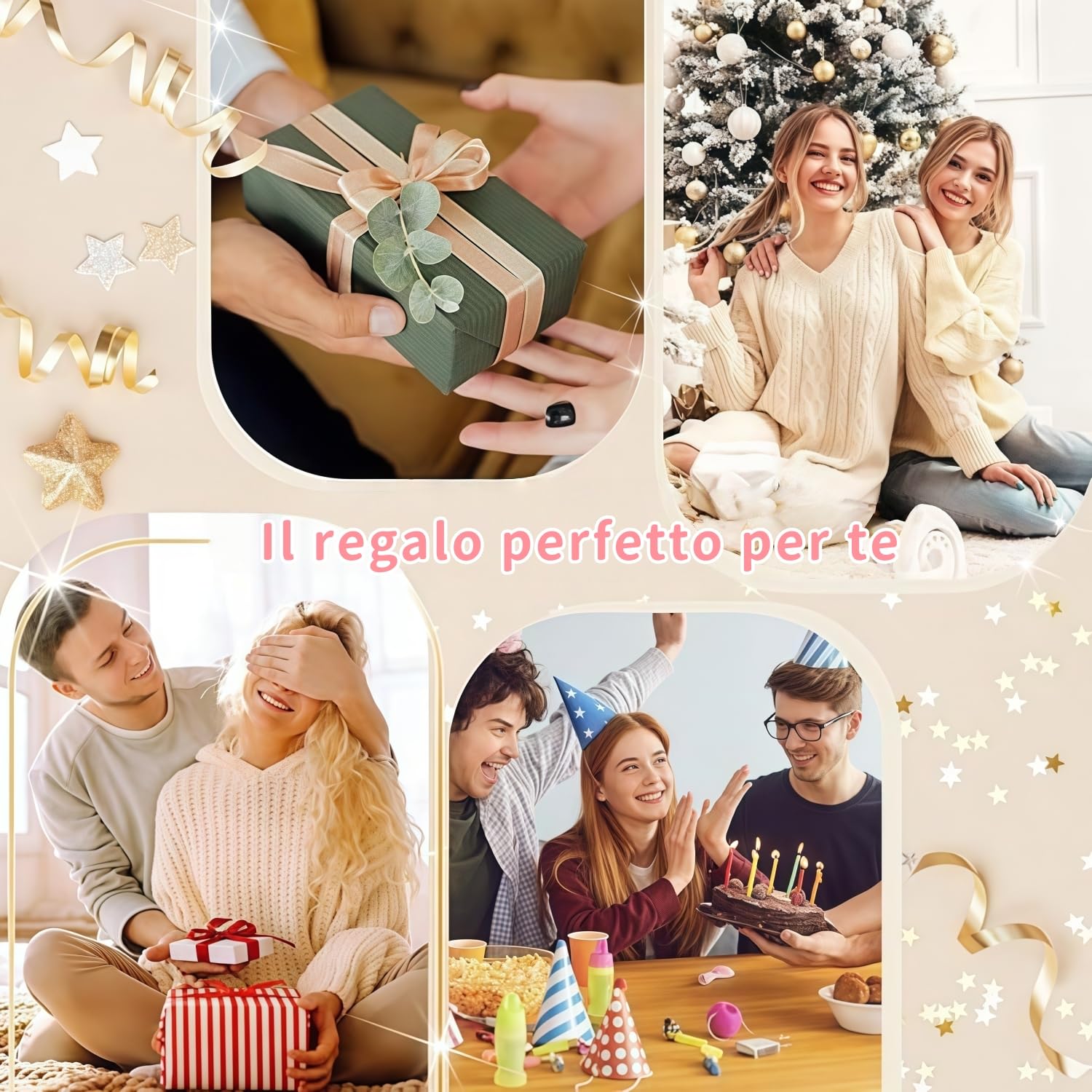 PulangRen Bracciale da Donna con Quadrifoglio, in Acciaio Inox, Alla Moda, Idee Regalo Donna Mamma Amica Sorelle Regali Natale Donna Regalo Compleanno Anniversario San Valentino per Lei