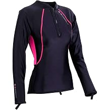 Sharkskin Women Chillproof Long Sleeve Chest Zip BK/PK WSSCPLSCZBKPK