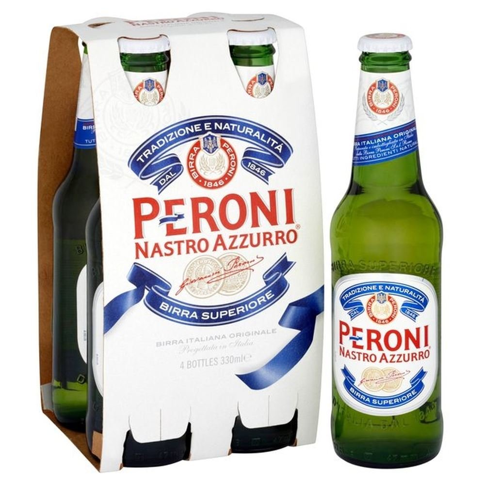 Peroni Nastro Azzurro 4 x 330ml - (Pack of 6) : Amazon.co.uk: Grocery