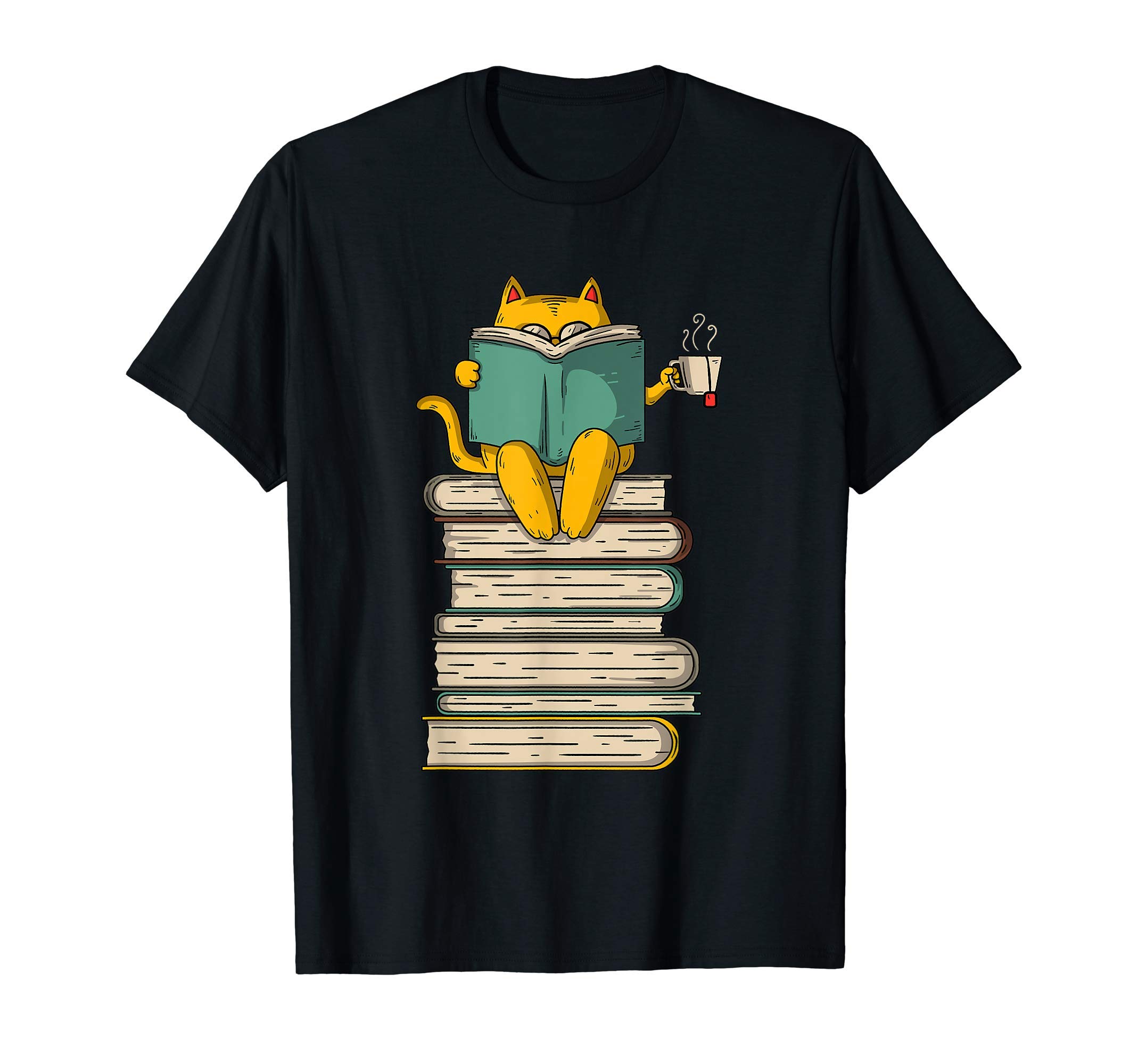 Reading Cat - Funny Book & Tea Lover Gift T-ShirtOEKO-TEX STANDARD 100