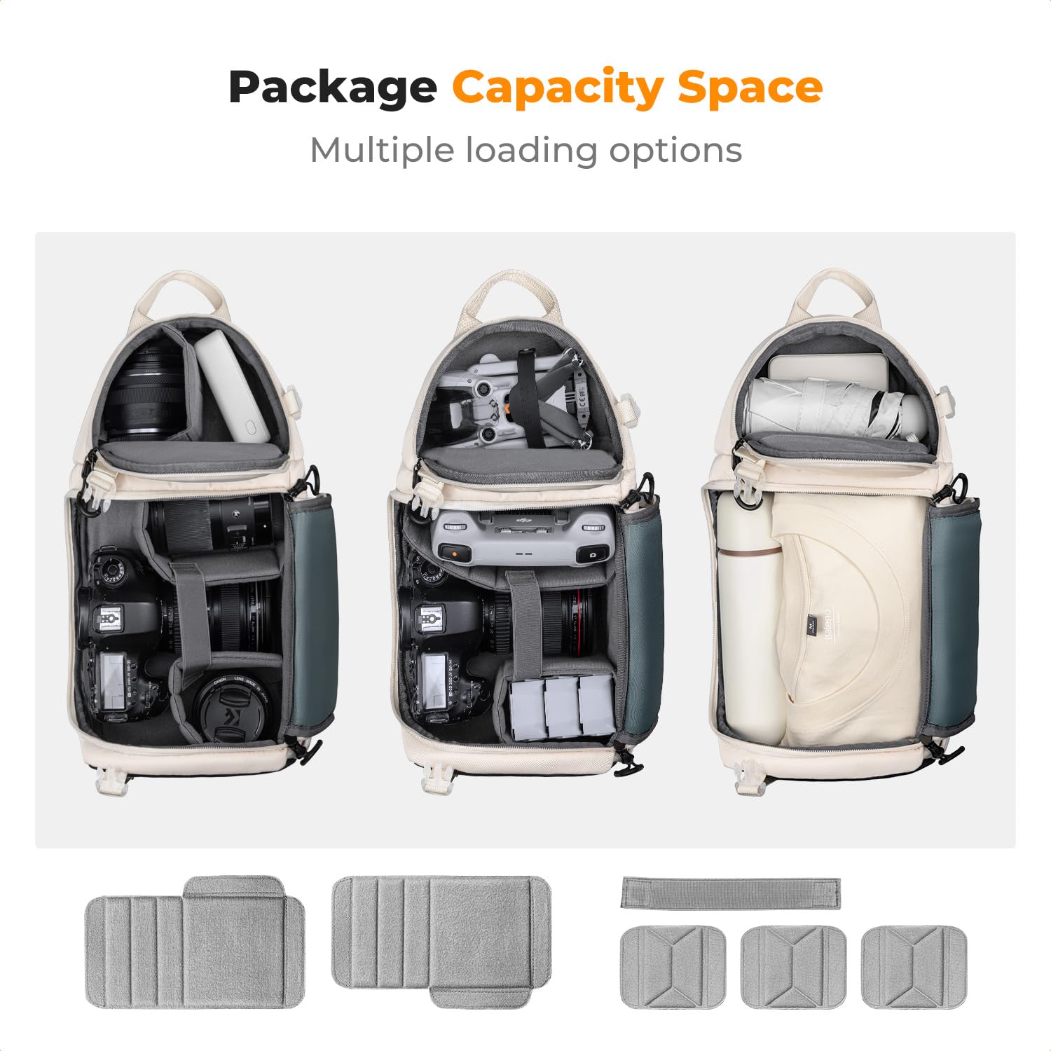 K&F Concept Torba na aparat dla fotografów, profesjonalny wodoodporny plecak na ramię 10 l do aparatów DSLR, SLR, Canon, Nikon, Sony