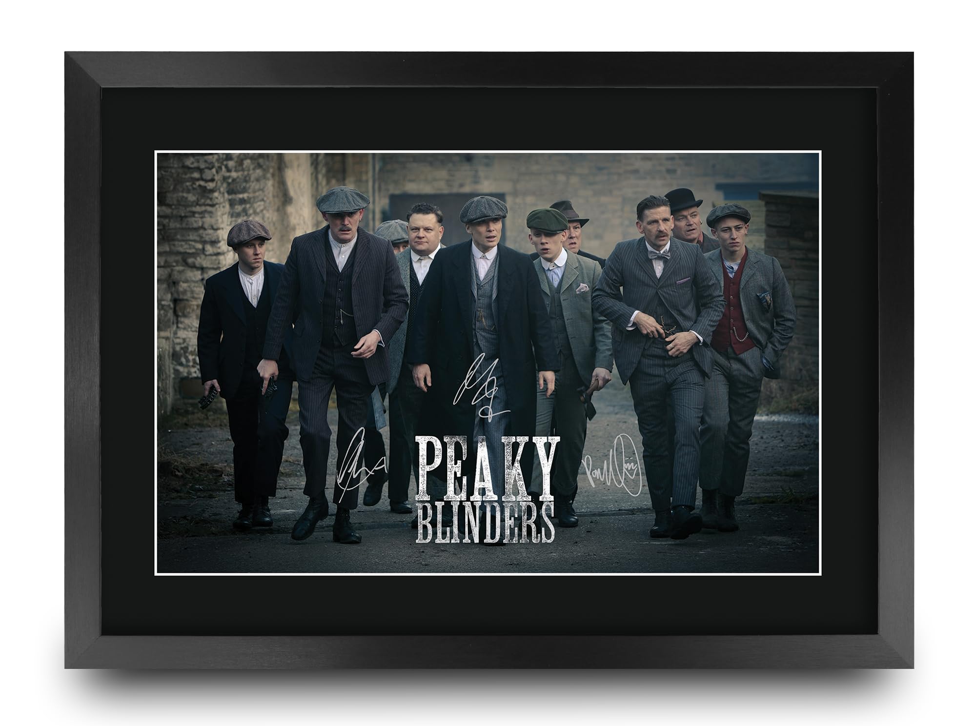 HWC Trading Peaky Blinders Scene 1 Gifts Printed Signed Autograph Picture for TV Memorabilia Fans - A3 Framed