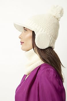 Tourance Beanie and Scarf (Beige) at Amazon Women's Clothing store
