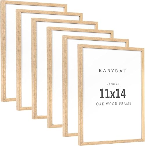 Barydat 6 marcos de fotos de madera de roble beige de 11 x 14 pulgadas, marco de pĂłster minimalista de madera maciza natural, marco de fotos de arte Barydat 6 marcos de fotos de madera de roble beige de 11 x 14 pulgadas, marco de pĂłster minimalista de madera maciza natural, marco de fotos de arte