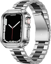 BINLUN Band Compatible with Apple Watch 46mm 45mm 44mm 42mm 41mm 40mm 38mm 49mm Bands Stainless Steel Metal with TPU Case Compatible with iWatch Series 11/10/9/8/7/6/5/4/3/2/1/Ultra/SE