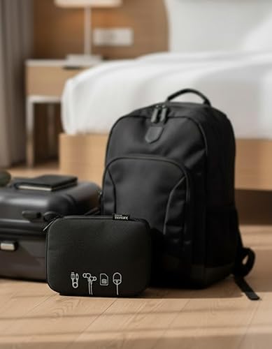 Miniatura 4 de Bolsa digital para accesorios, bolsa organizadora de viaje portátil para cables, cargadores, auriculares, cargadores de energía y dispositivos