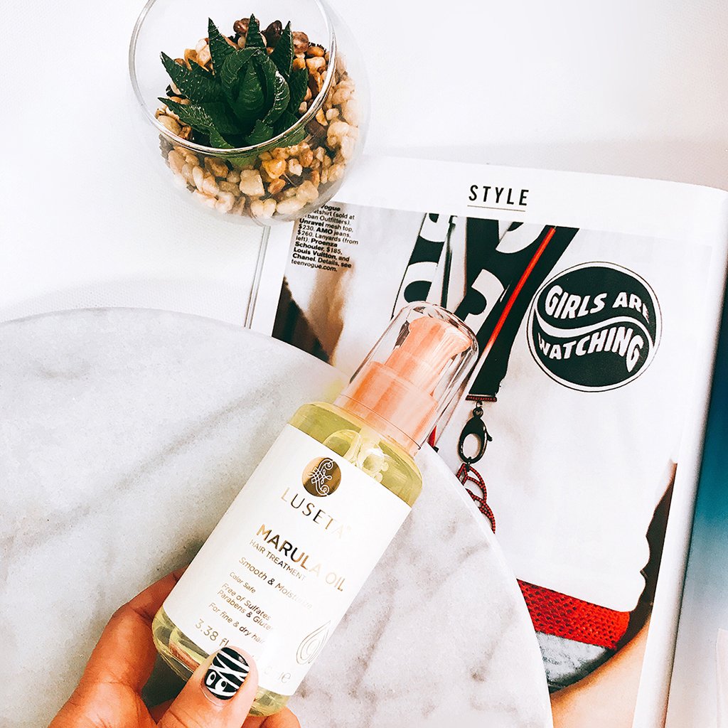 Luseta Marula Oil Hair Treatment for Fine & Dry Hair Serum Smoothing Hair Adding Shine and Nourishing Scalp 3.38oz - Image 4