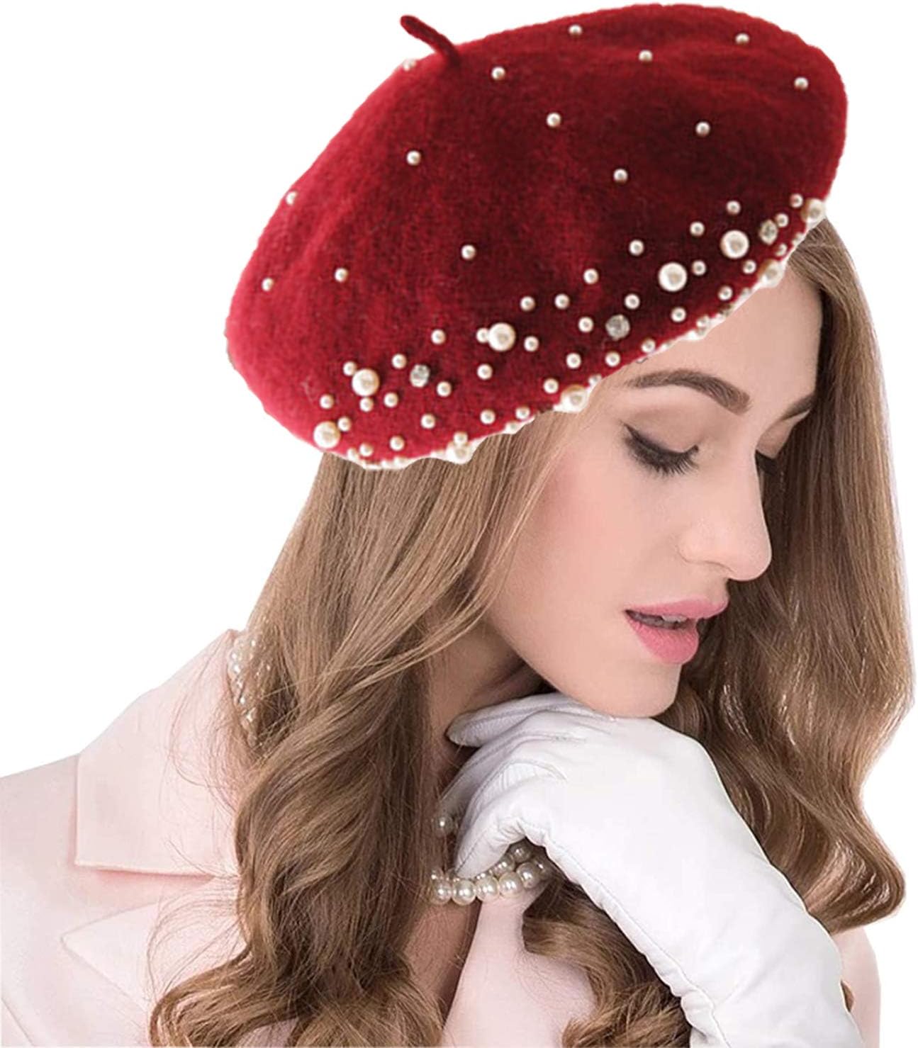 seven wolvesWool Beret Women's Beret Hat French Style Beanie Hats Fashion Ladies Beret Caps Outdoor Hat