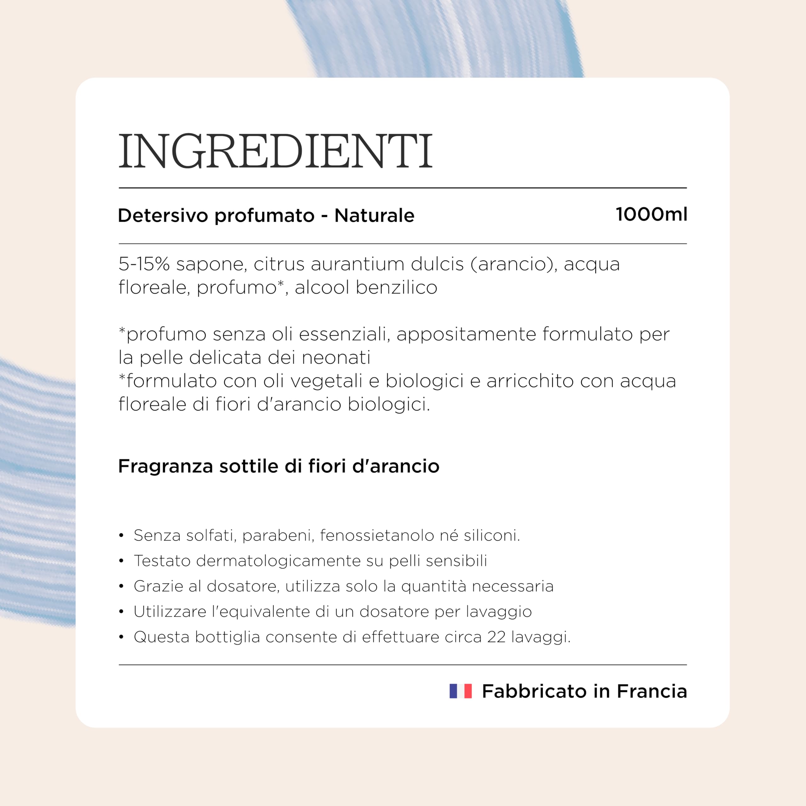MINOIS PARIS Detersivo Naturale per Bebè 22 Lavaggi Made in France