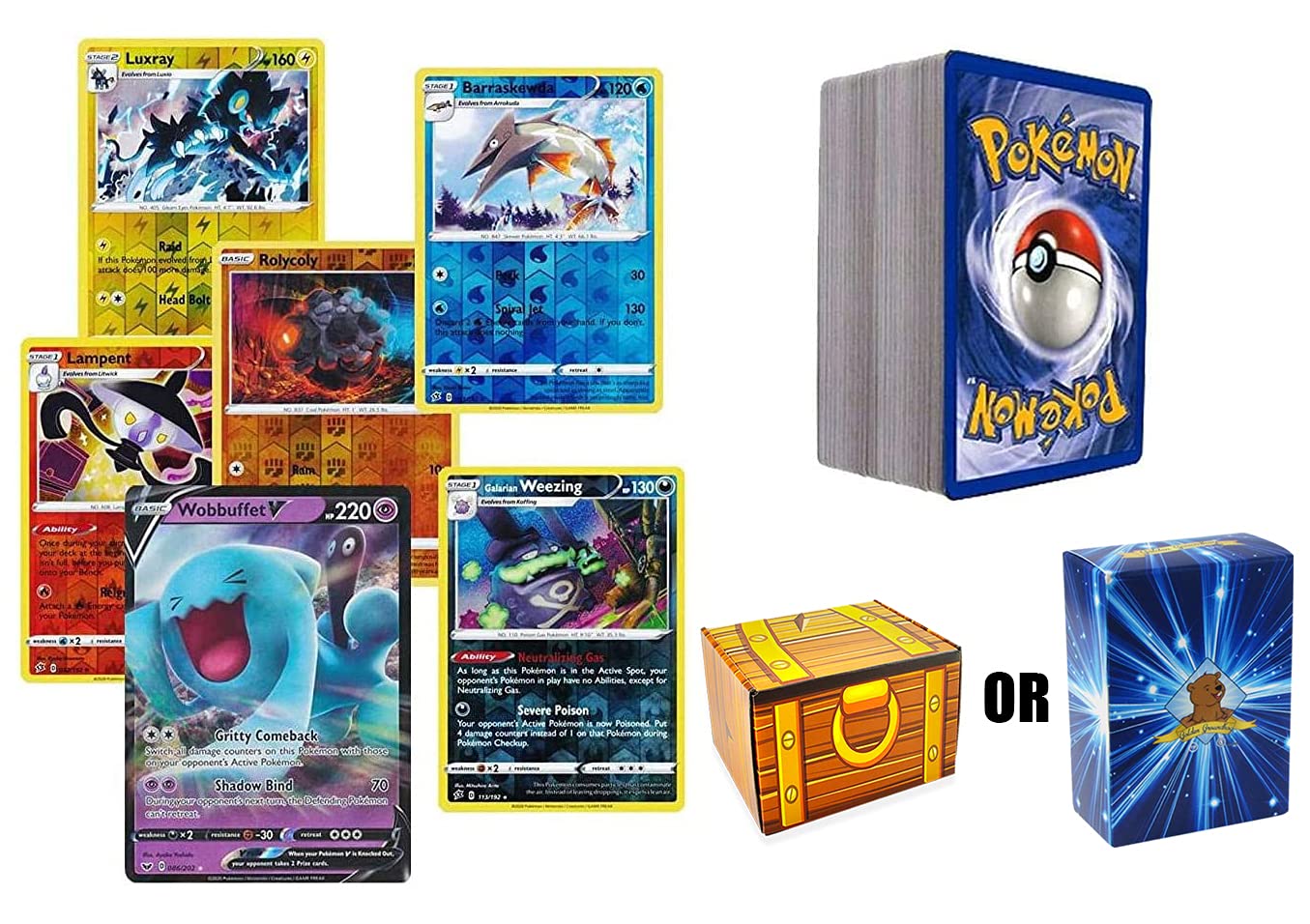 Buy 100 Assorted Pokemon Cards 1 GX OR V Ultra Rare and 100 Additonal Cards Buy 100 Assorted Pokemon Cards 1 GX OR V Ultra Rare and 100 Additonal Cards