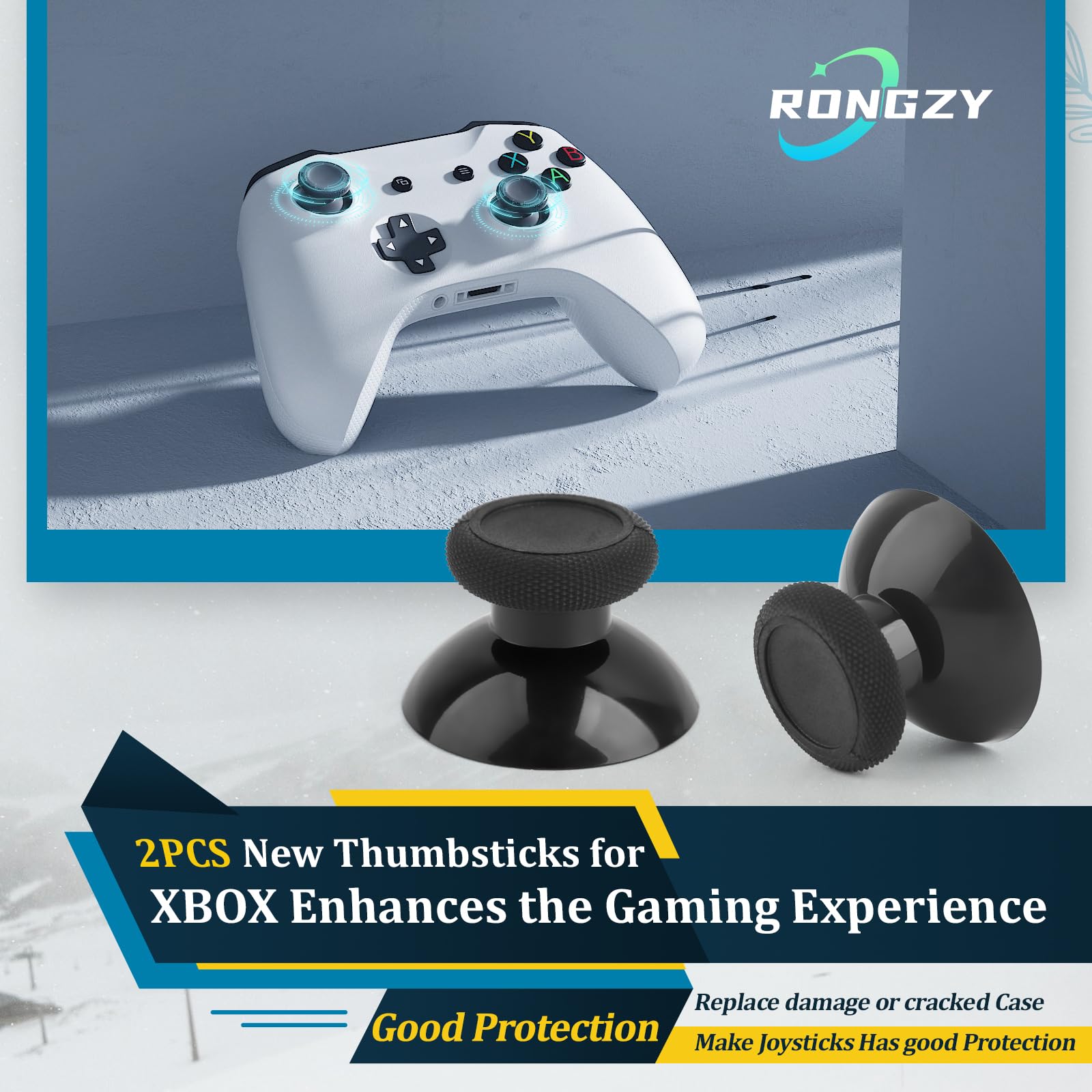 RongZy 2Pack Joysticks para Xbox Series S/X TMR Electromagnético Joystick Compatible con Xbox Series S/X Controlador Anti-Drift Sticks con Thumbsticks Repuesto con Reparar Kit Reparación