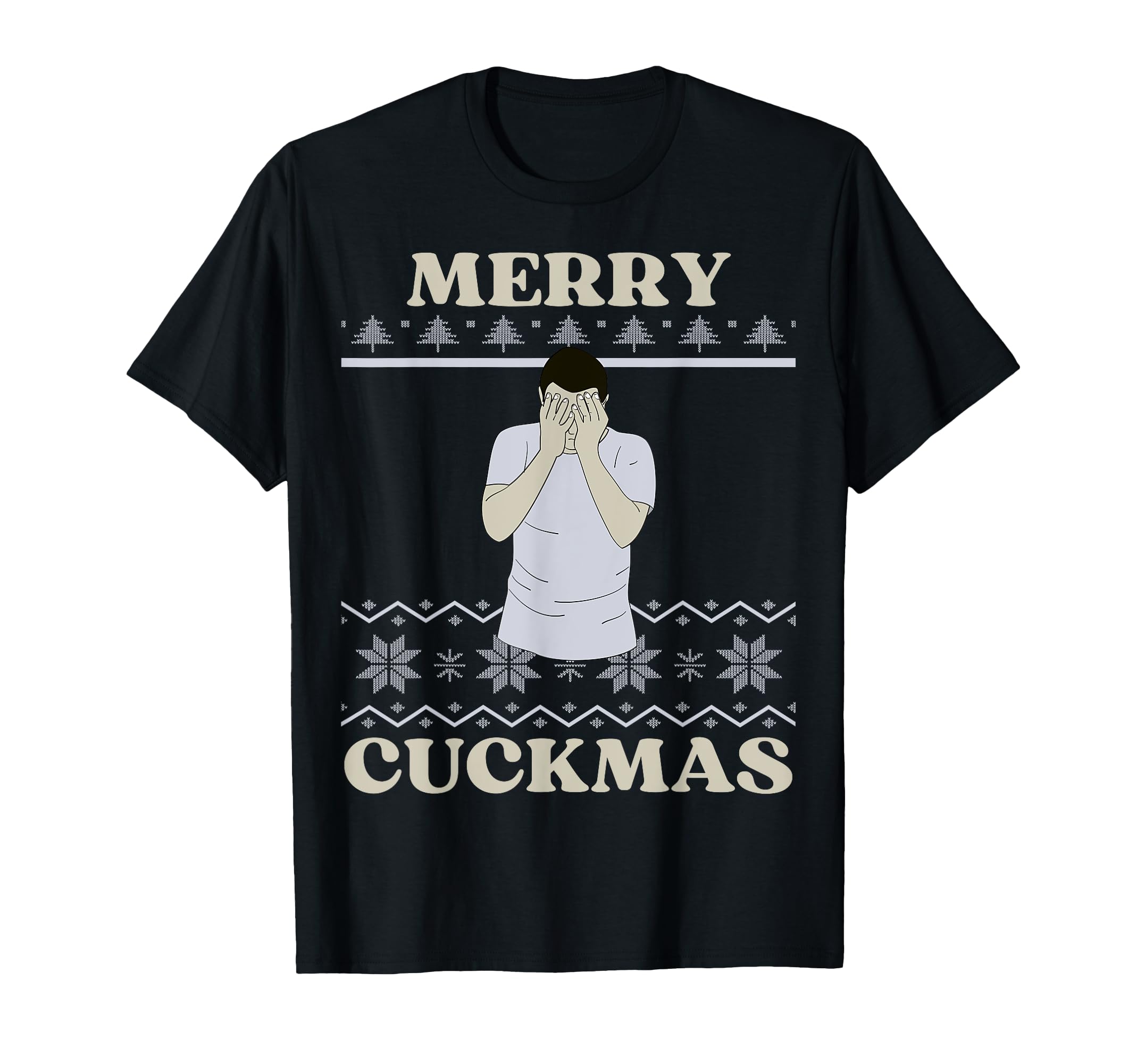 Merry Cuckmas Funny Christmas Beta Cuck Cuckhold HotWife Gag T-Shirt