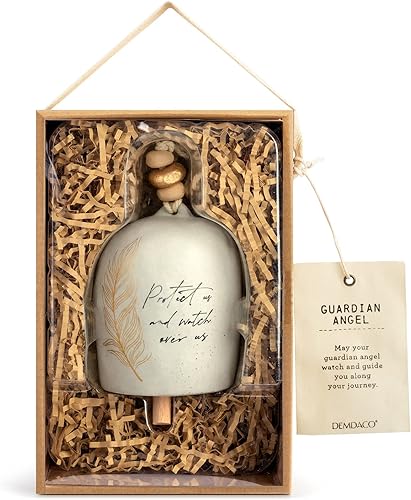 Miniatura 3 de DEMDACO Protect and Watch Over Us - Mini campana inspirada en gres, madera y hierro de 4.5 pulgadas