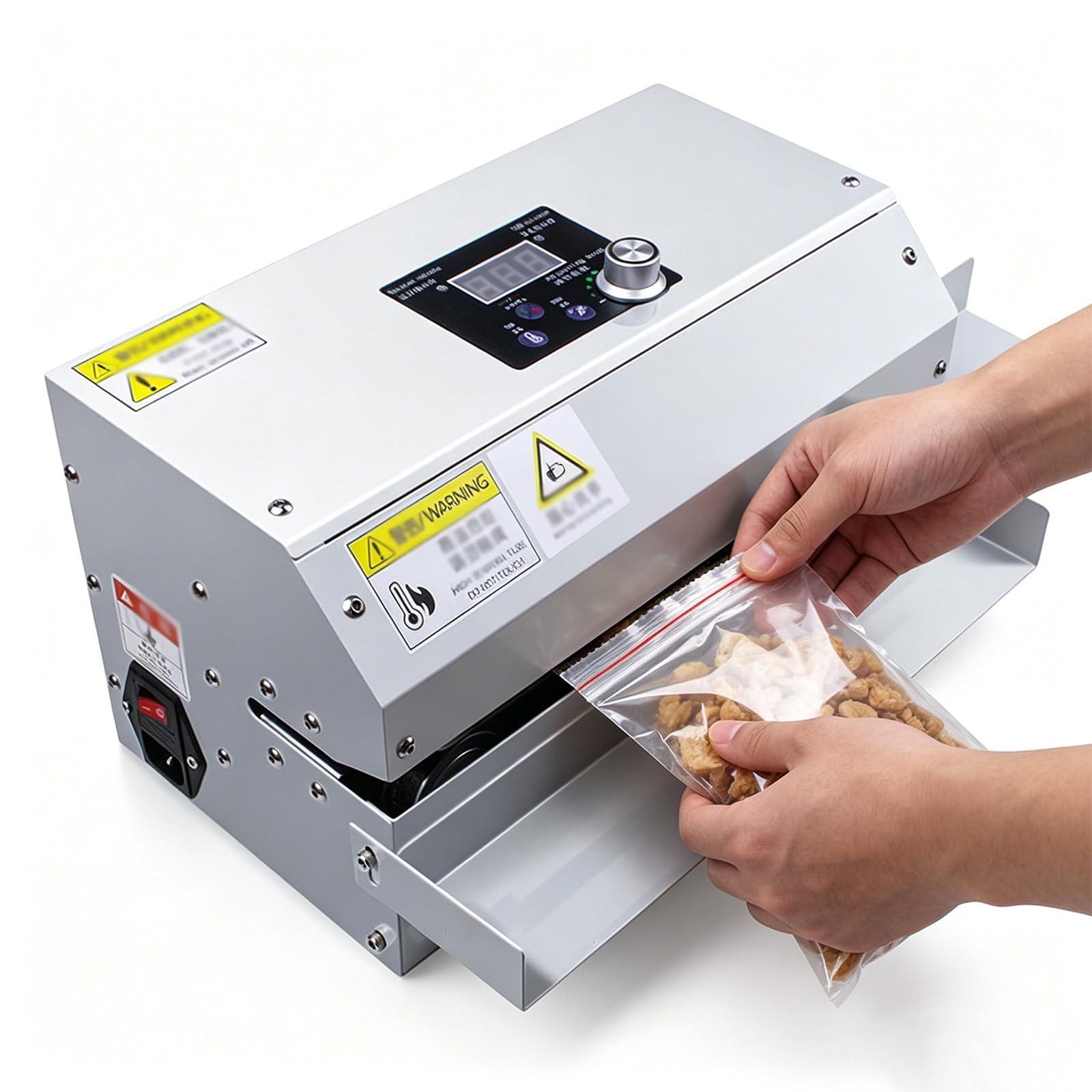 MINEYCHCEY 300W Automatic Bag Sealer, Durable Commercial Heat Sealer for Cookie, Coffee and Daily Plastic Bag Packaging