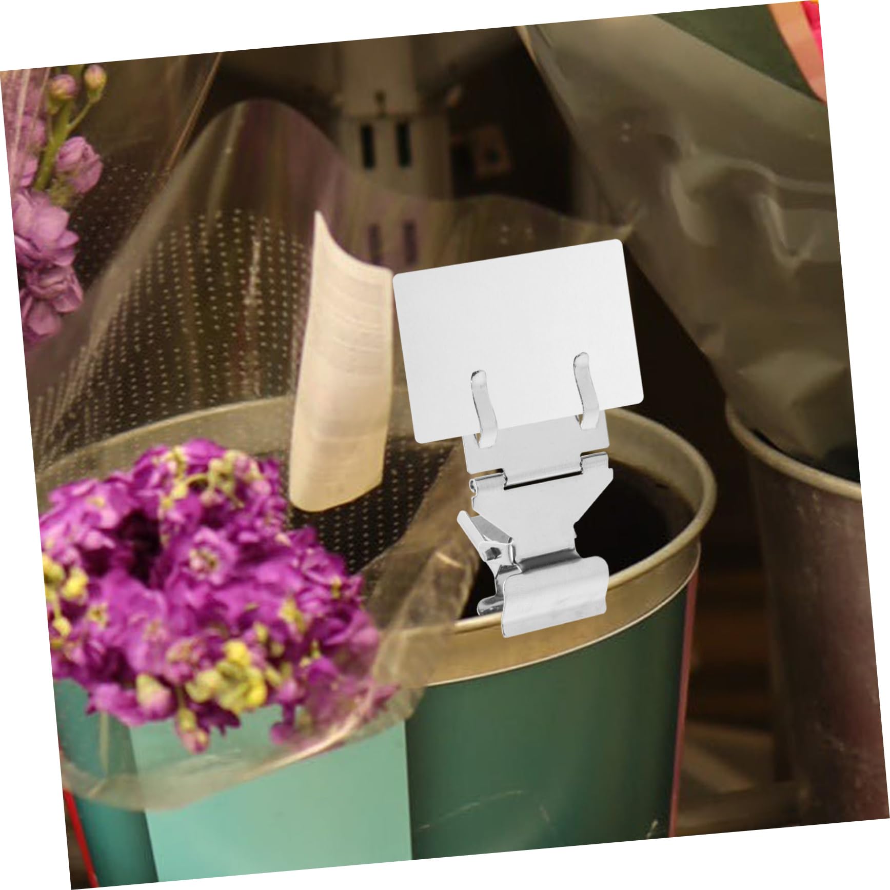 50pièces Porte-étiquette Métallique Clips De Prix Résistants Pour Supermarchés Et Événements Commerciaux Support Pratique Pour Cartes Et Menus