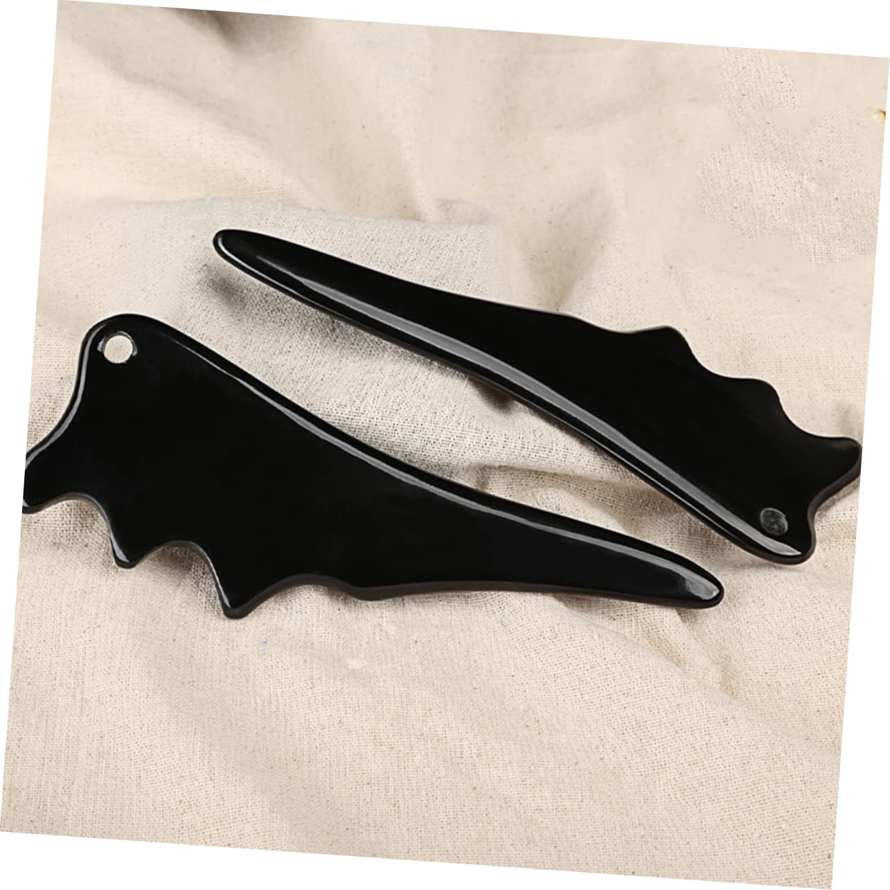 3piezas Placa De Raspar Multifuncional De Cuerno Natural Diseño De Cabeza De Pájaro Para Masajes Faciales y Corporales Herramienta De Gua Sha Para Cuello y Espalda