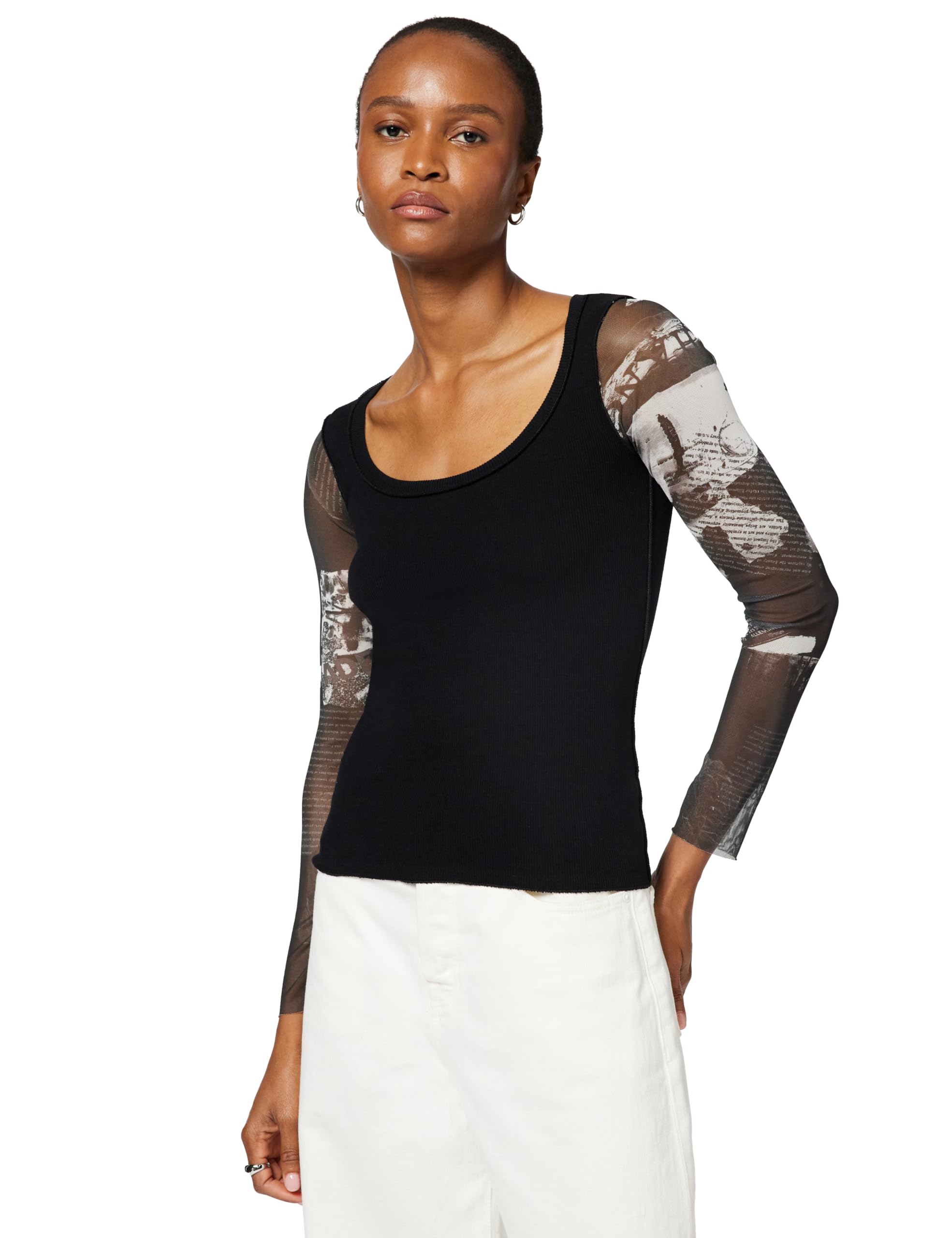 Desigual Damen Schwarz Ts_lisboa, 2000 Black, L