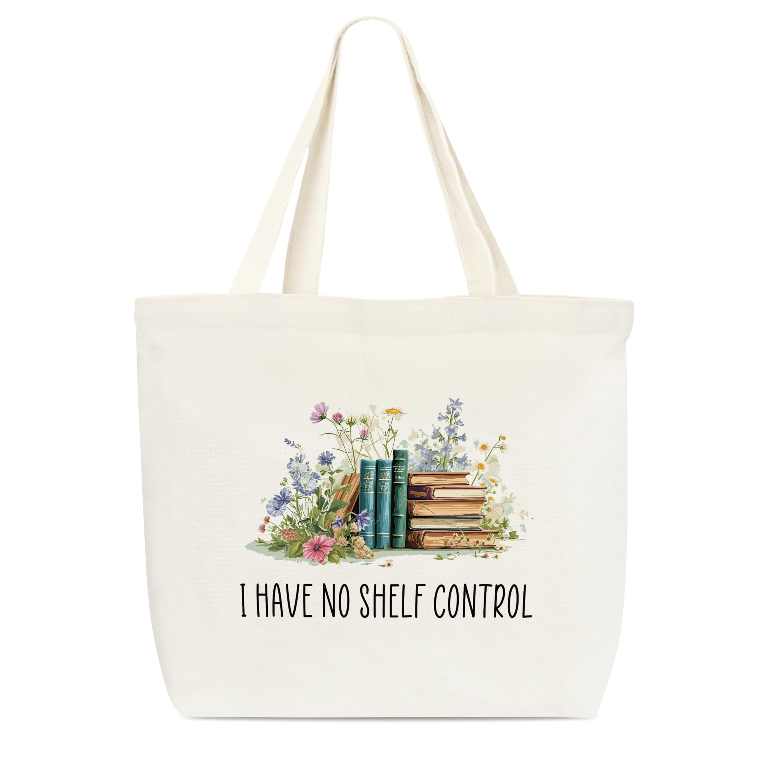 Canvas Tote Bag, Library Shoulder Bag For Reader Bookish Women Friend Bookworm