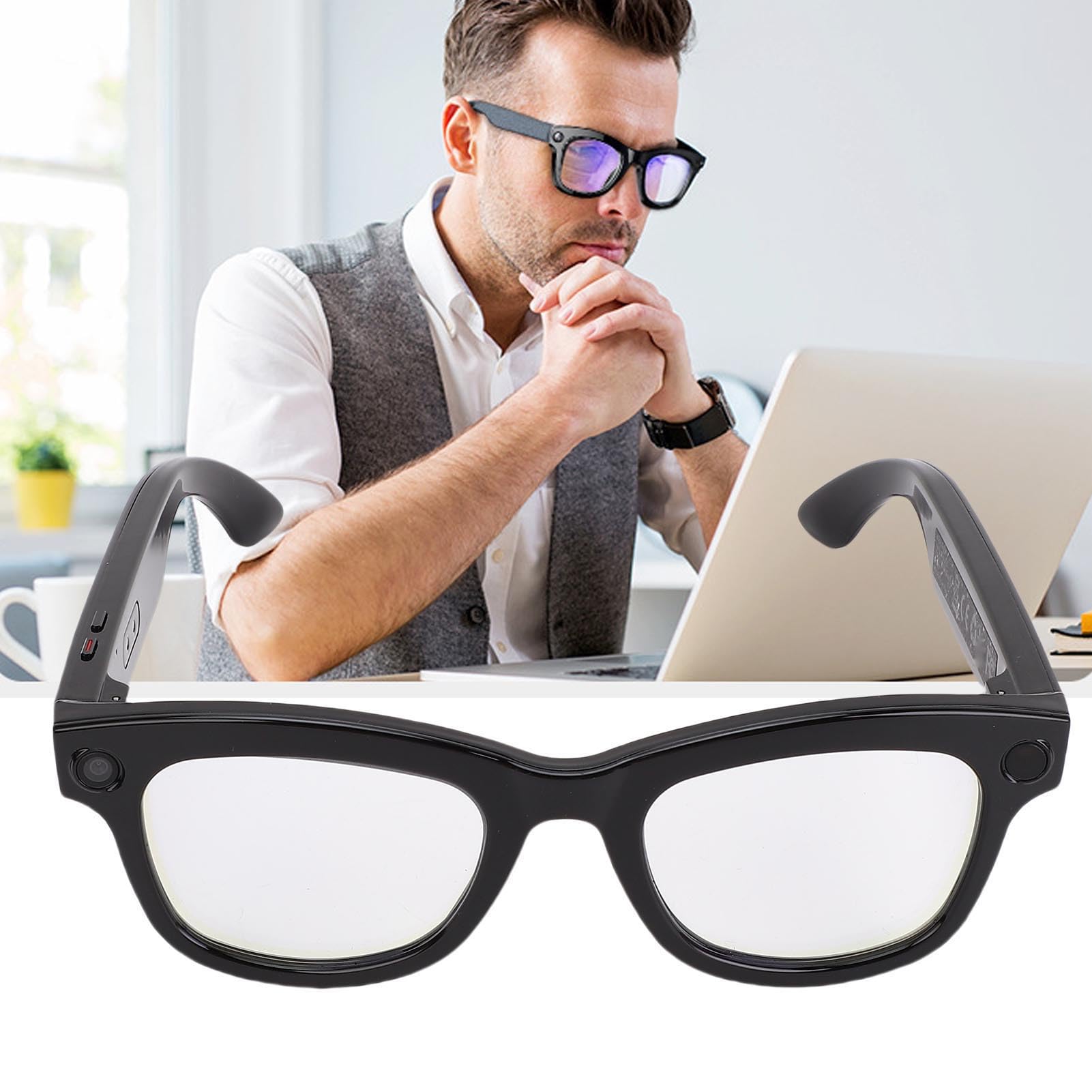 Fafeicy Gli Occhiali Intelligenti Ammettono 138 Lingue Traduzione Buetooth Ride Occhiali con Tutti