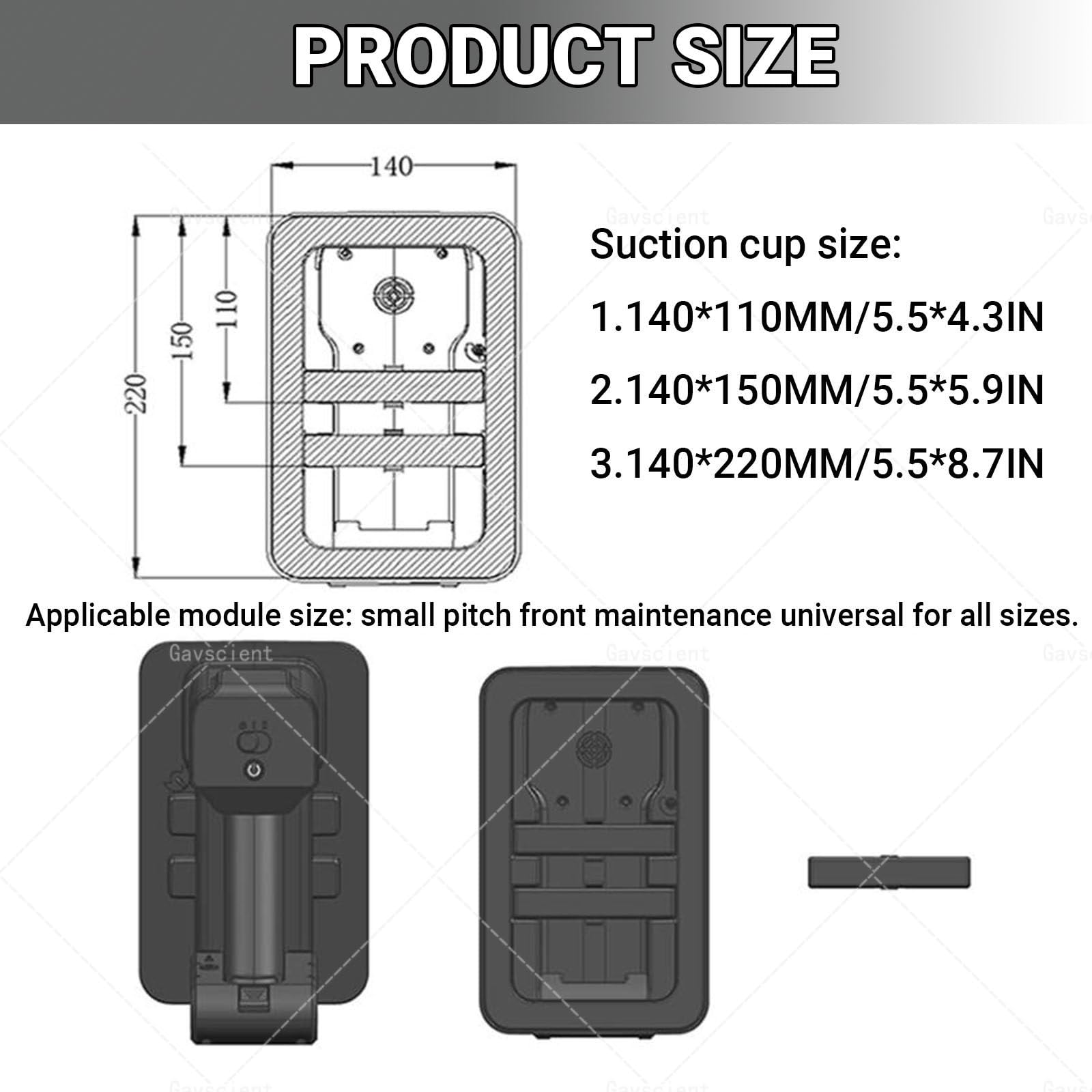 Ventosa Manual para Mantenimiento Frontal De Pantallas Led, Capacidad De Carga De 30 Kg, para Pantallas Led Y Pantallas Curvas.