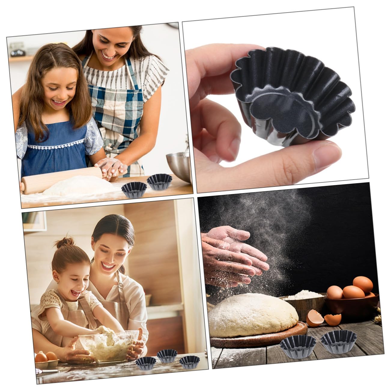 15 piezas Molde para Tartaletas de Huevo de Acero Carbono Moldes Antiadherentes Reutilizables para Pudding Muffins y Repostería Prácticos y Fáciles de Limpiar para Hornear