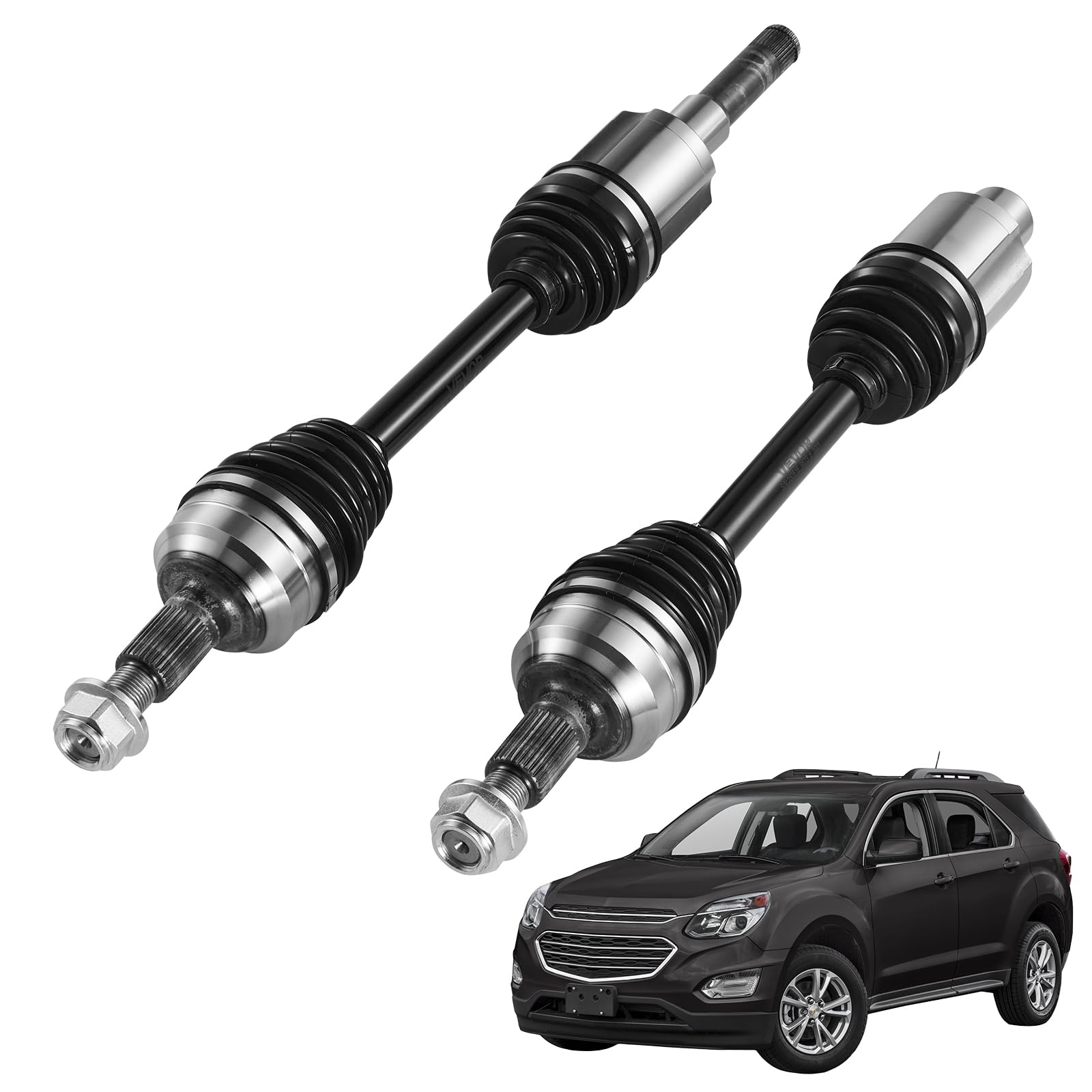VEVOR CV Axle Shaft Assembly, 2 Pieces Front Left & Right (Driver and Passenger Side), Automotive Replacement Joint Axles Pair Compatible with 2010-2017 Chevrolet Equinox, Alloy Steel & Carbon Steel