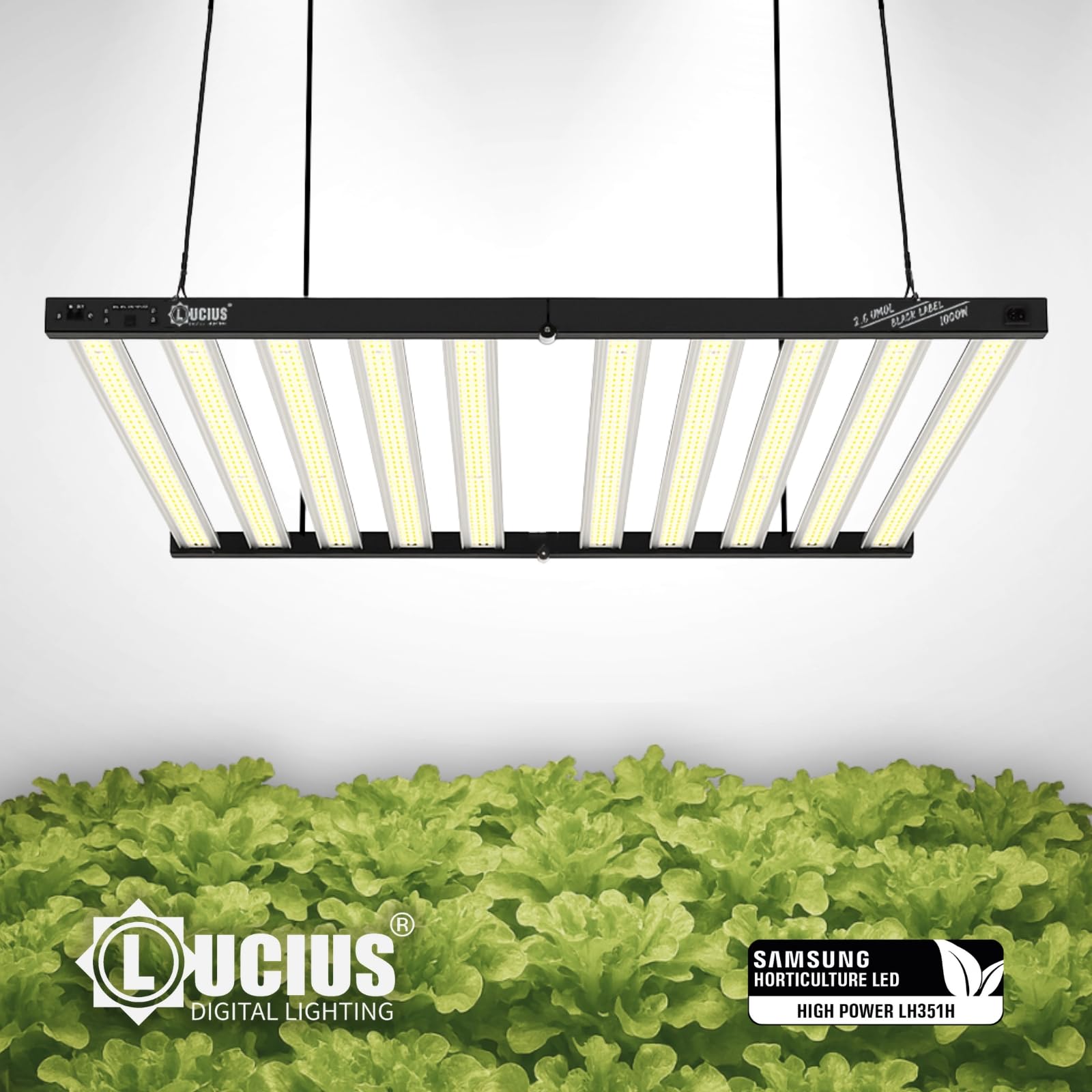 LED 1000W- Iluminación Espectro Completo para Cultivar Plantas en Interior - 2.9 µmol/J, Regulable - Panel LED Profesional para Crecimiento y Floración