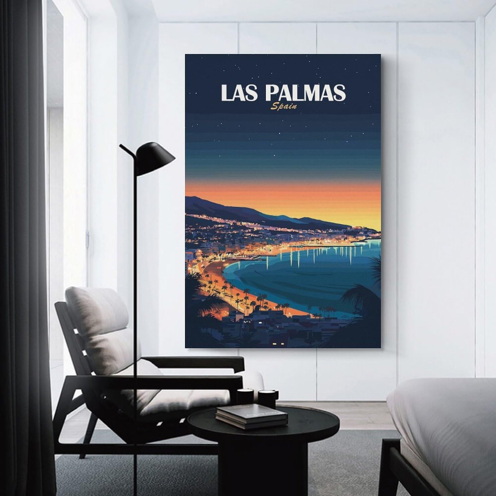 Junmoney Las Palmas, Spain Travel Decorative Canvas Print, 12x18inch(30x45cm), for Gallery Wall Decor And Room Displays, Wall Decor Suited to Curated Displays