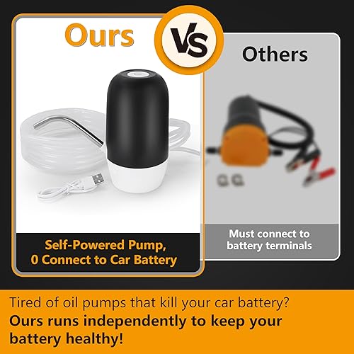 Miniatura 7 de Extractor de Bomba de Aceite, Bomba Eléctrica Mejorada de Cambio de Aceite Autoalimentada, No Necesita Ser Alimentada por el Automóvil, Bomba de