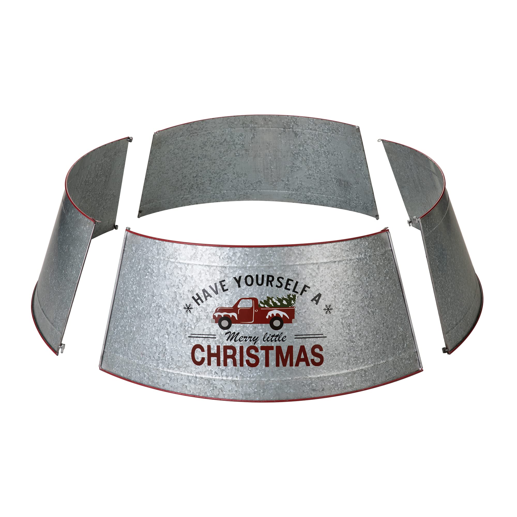 Glitzhome GH31076 Décoration réglable en métal galvanisé pour Sapin de Noël Argenté Taille L 102,9 cm