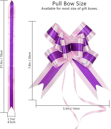 Miniatura 2 de 10 lazos grandes para envolver lazos con cinta para regalo de Navidad, boda, cestas de regalo, fiestas, bolsas de cumpleaños, decoraciones de