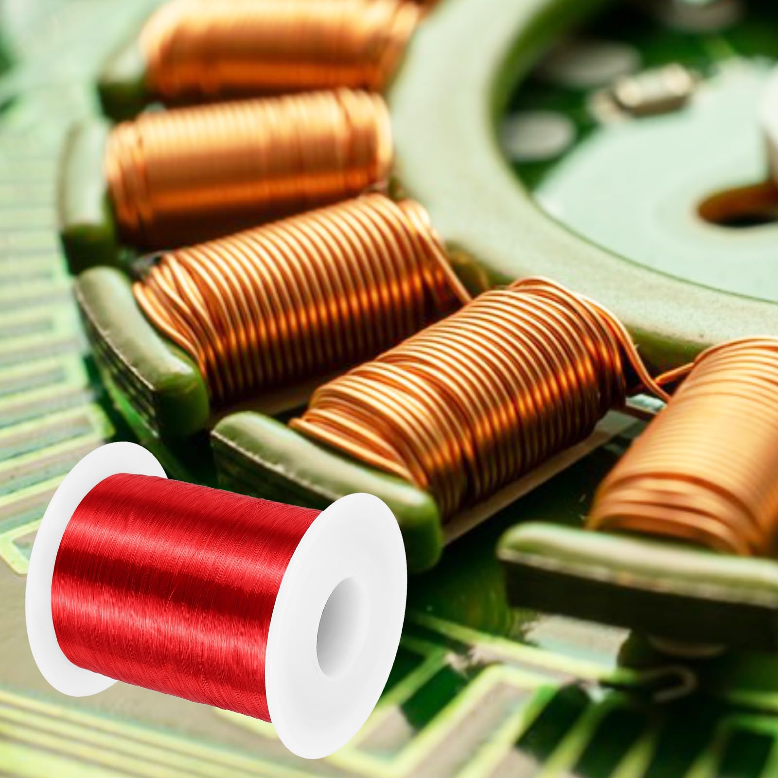 sourcing map 42 AWG Magnetdraht Kupferlackdraht 227 g Spulendraht 155 C