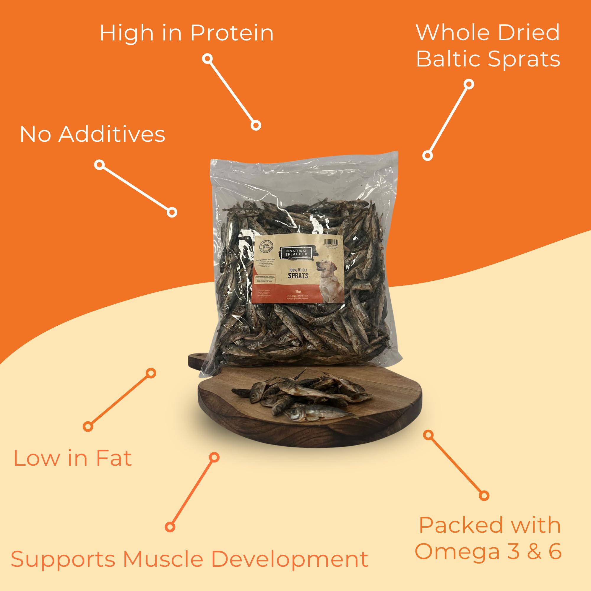 Dog & Field Whole Dried Sprats for Dogs - 1kg Bulk Pack, 1 kg (Pack of 1) - Image 3