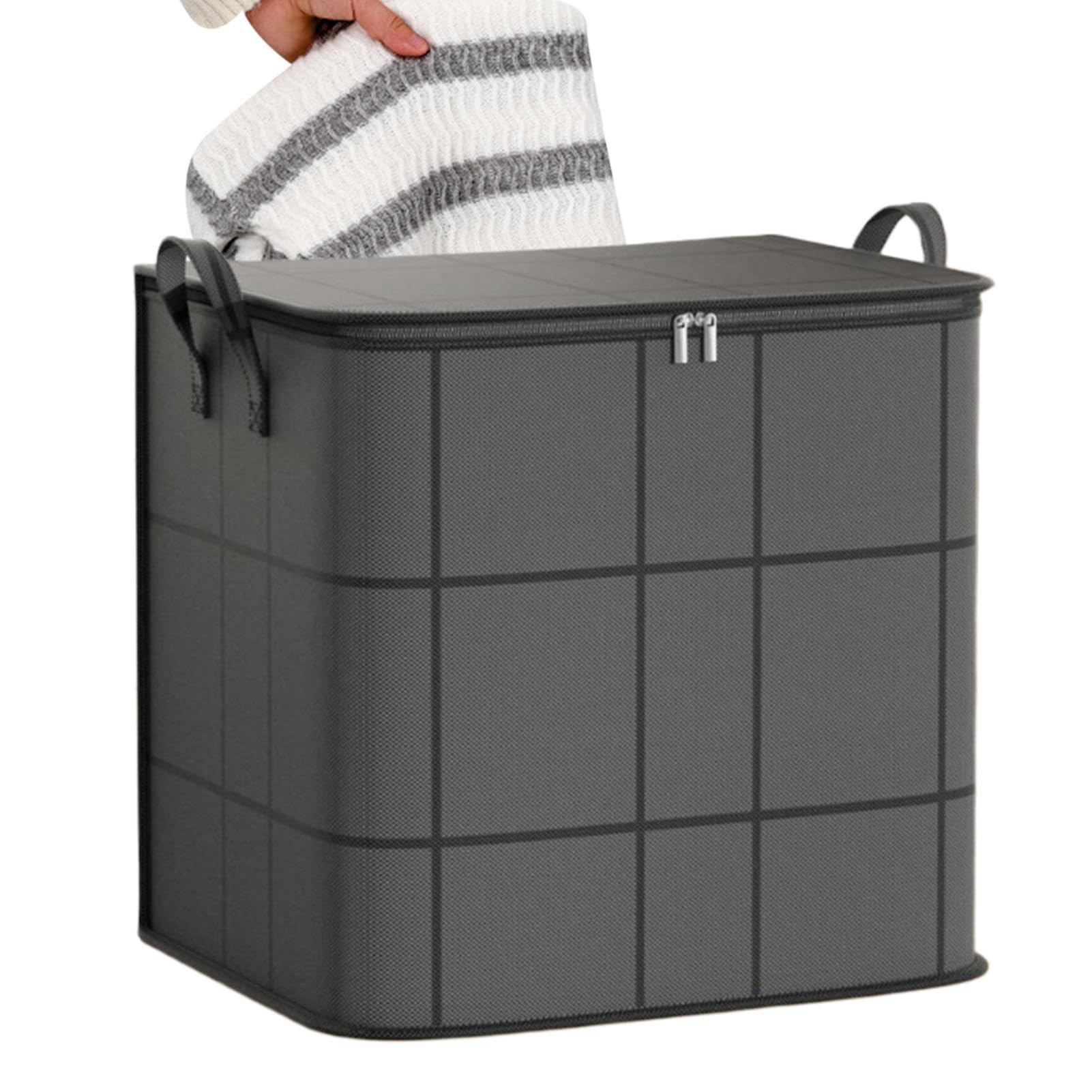 Duża torba na ubrania, zapinana na zamek błyskawiczny zestaw ruchomych z uchwytami, 23,62 x 19,69 x 27,56, składana wodoodporna torba z tkaniny nietkanego pojemnika na wygody, do spania i