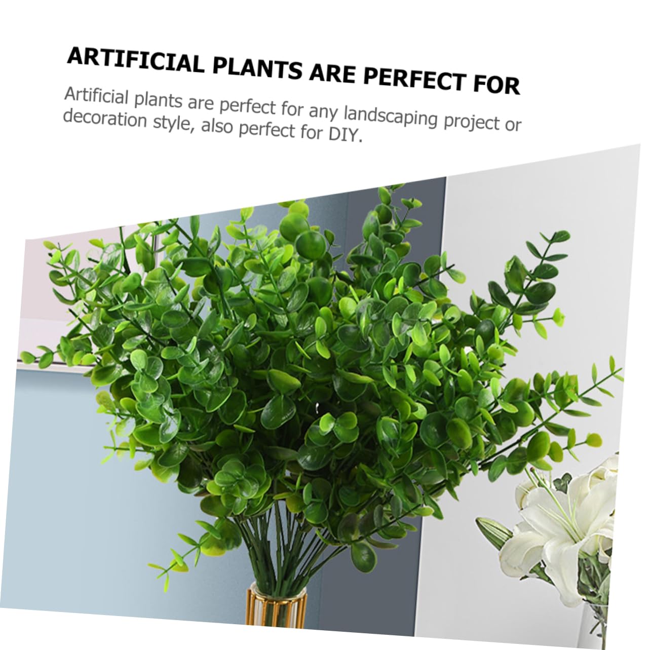 PRETYZOOM 9pezzi Eucalyptus Artificiali Per Decorazioni Per Matrimoni e Arredamento Casa Per Ed