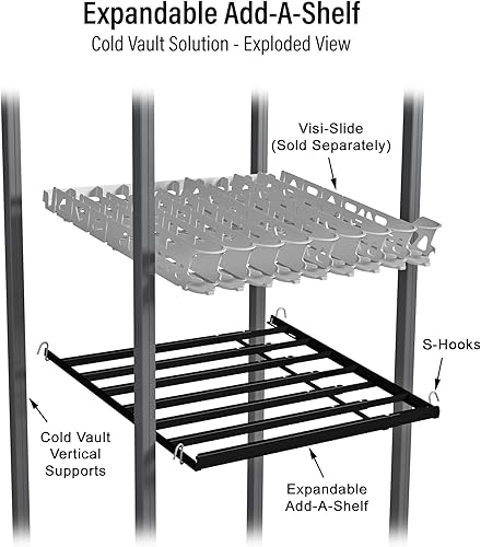 Miniatura 4 de Display Technologies Cold Vault - Estante expandible para añadir (paquete de 4)  Maximiza el almacenamiento y la organización en tu almacenamiento