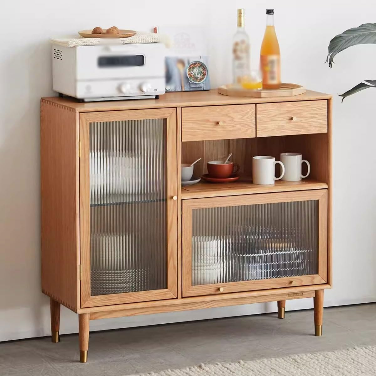 無垢 木製 国産収納キャビネット ヴィンテージ オーク ウォルナット