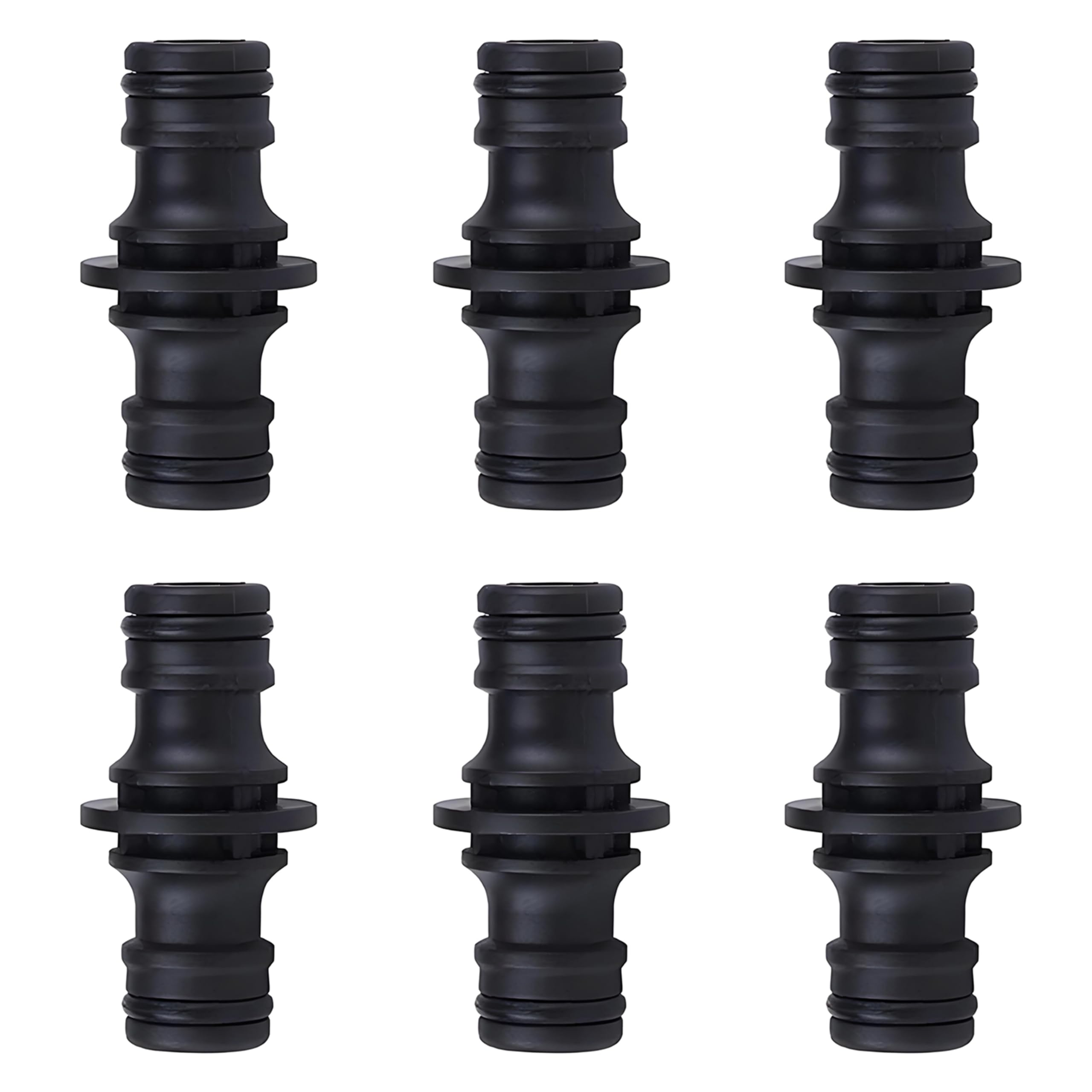 HAFRILY Gardena Hose Coupling 1/2 Inch for Garden Hose Coupling for Gardena Hose Connector Extension Double-Sided Coupling (Black)