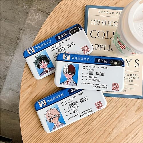 Miniatura 3 de Hero Acade Man - Funda de silicona suave para iPhone 11 Pro Anime Shoto Todoroki Character Student Card de silicona suave para iPhone XXS con