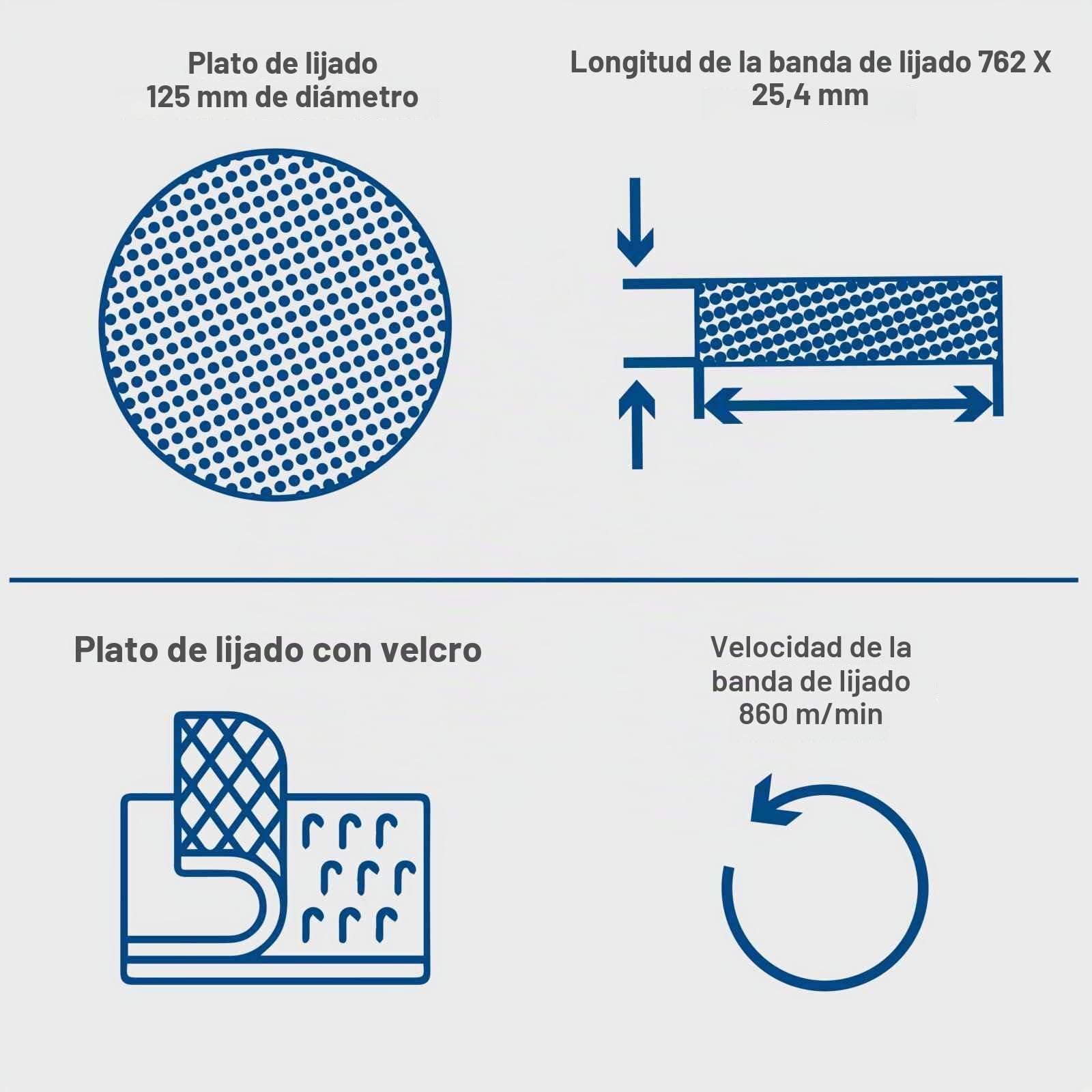 Lijadora de disco y banda BTS700 Scheppach - 230V 50Hz 250W - 125mm marca Scheppach