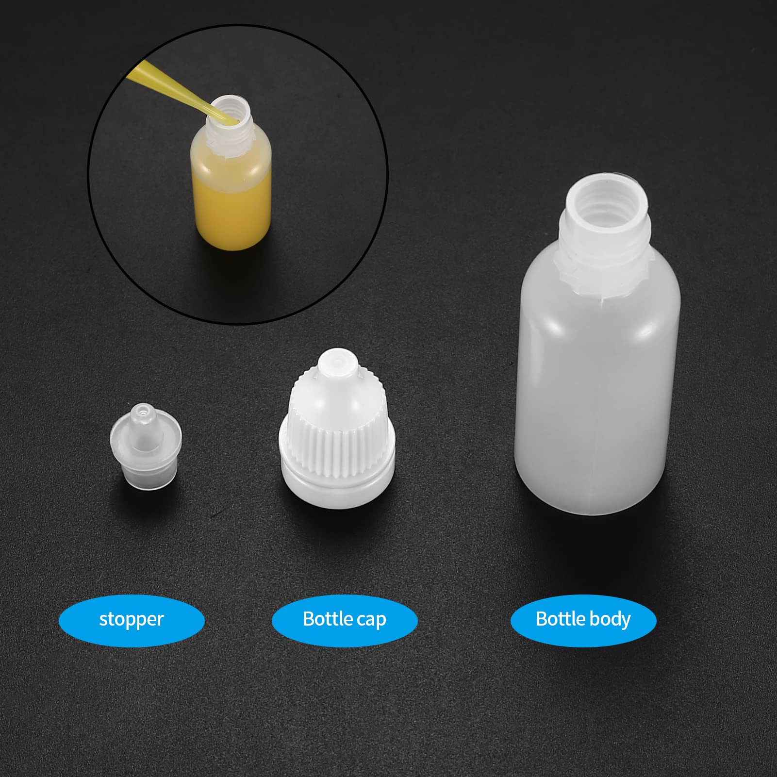 erioctry flesjes om te druppelen, 10 ml/8 ml/15 ml/20 ml/30 ml, leeg, kunststof, navulbaar, druppelaars zijn afneembaar (50 stuks), 15 ml erioctry flesjes om te druppelen, 10 ml/8 ml/15 ml/20 ml/30 ml, leeg, kunststof, navulbaar, druppelaars zijn afneembaar (50 stuks), 15 ml