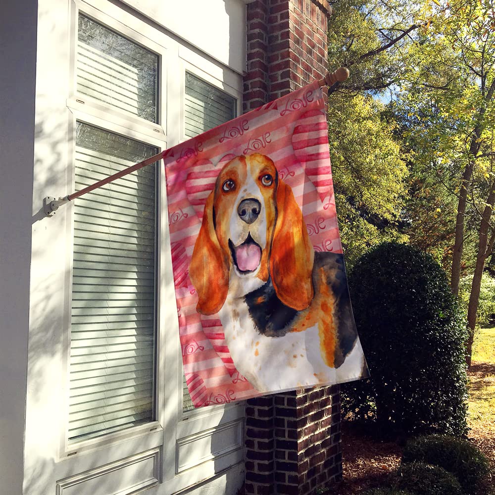 Caroline's Treasures SC9100GF Basset Hound Flag Garden Size