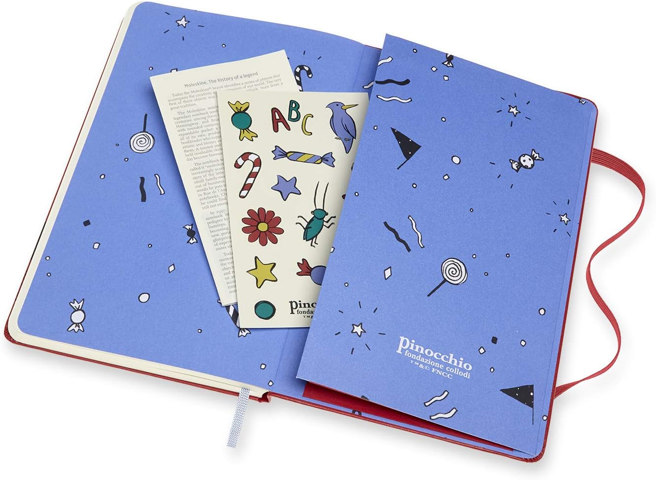 Moleskine Limited Edition Pinocchio Notebook, Hard Cover, Large (5" x 8.25") Plain/Blank, The Dogfish, 240 Pages